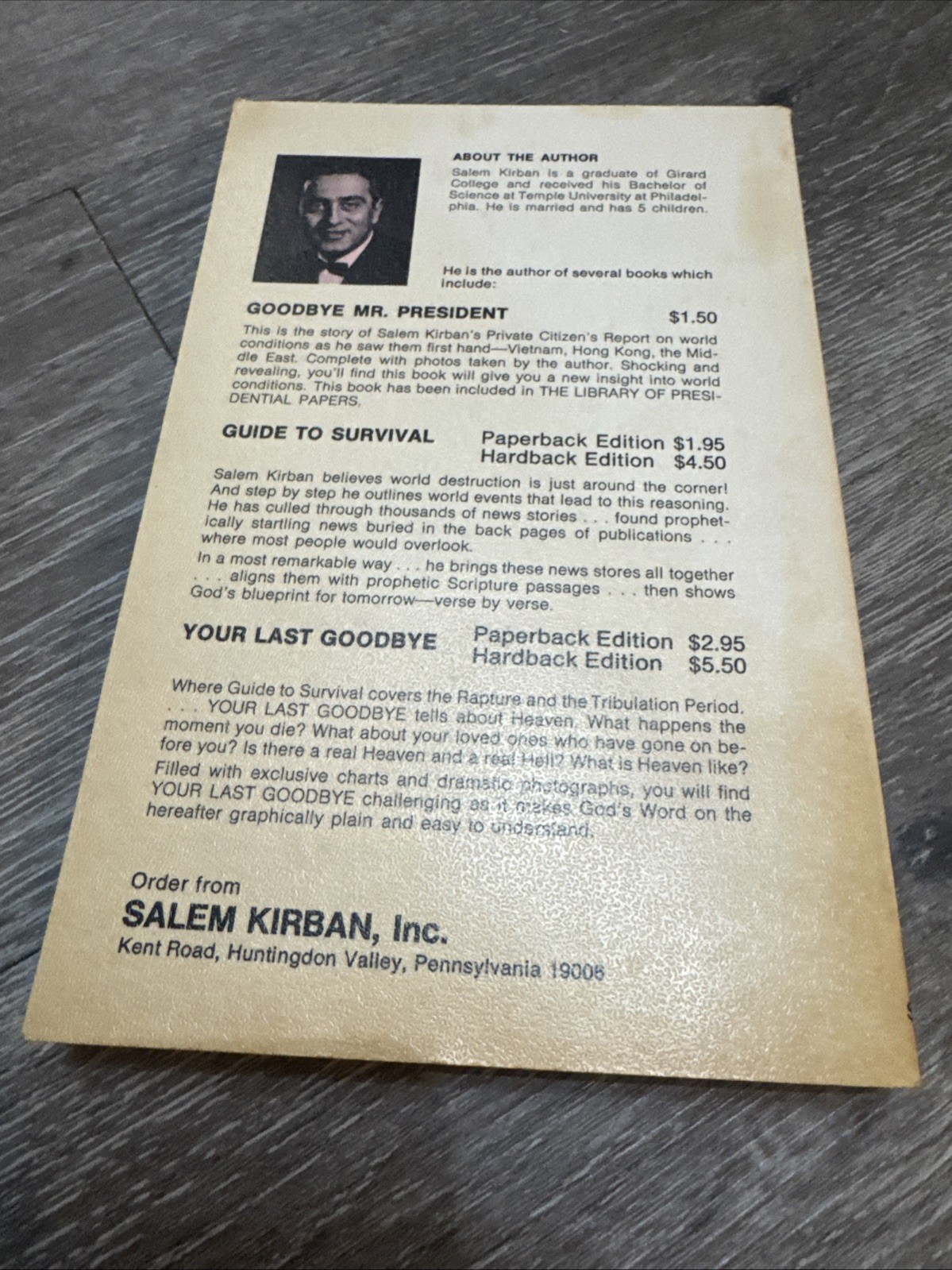 666 Salem Kirban 1970 The Tribulation Period 5th Print Antichrist Religion PB