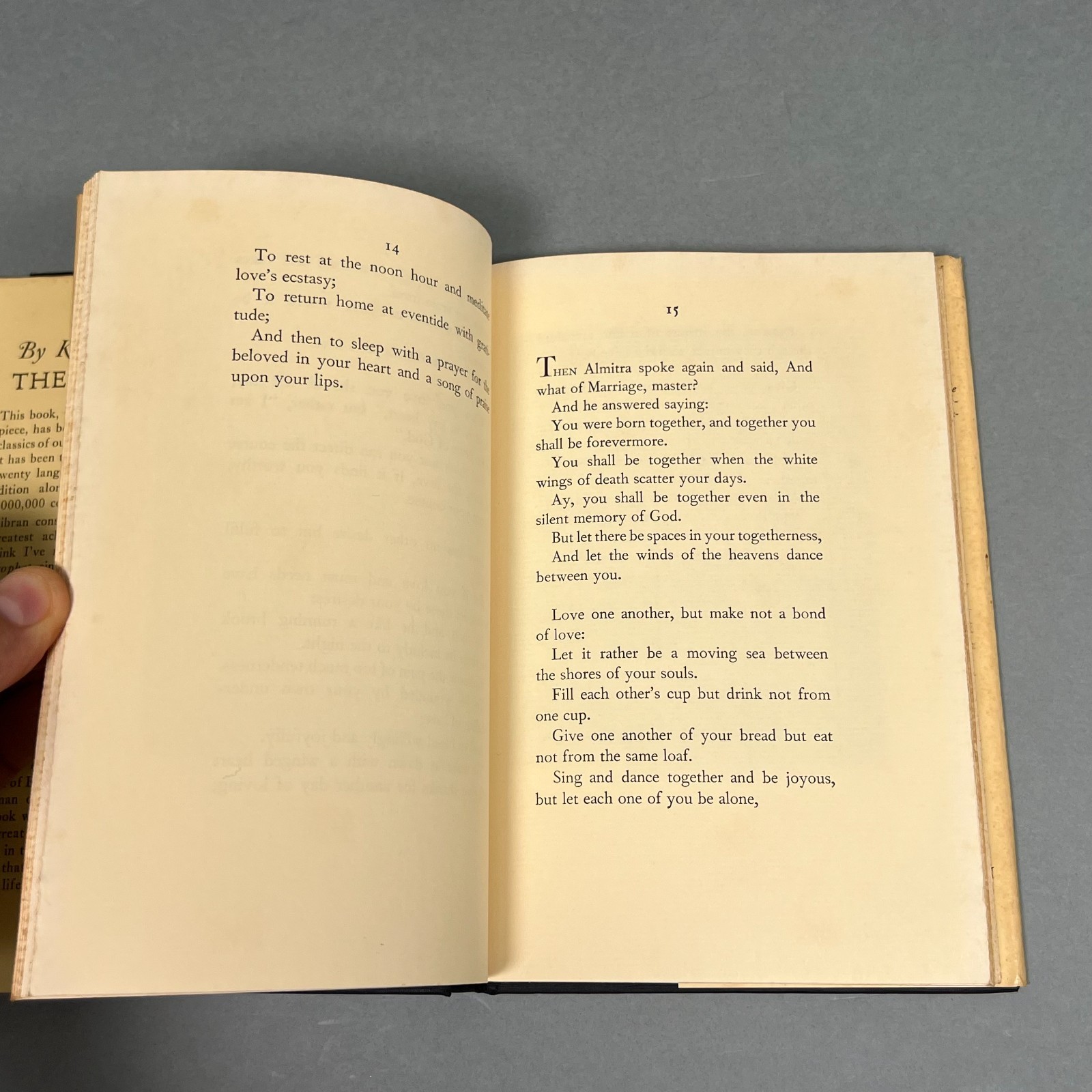 NICE 1965 Ed. The Prophet by Kahlil Gibran – HC Alfred A. Knopf – Vintage Book