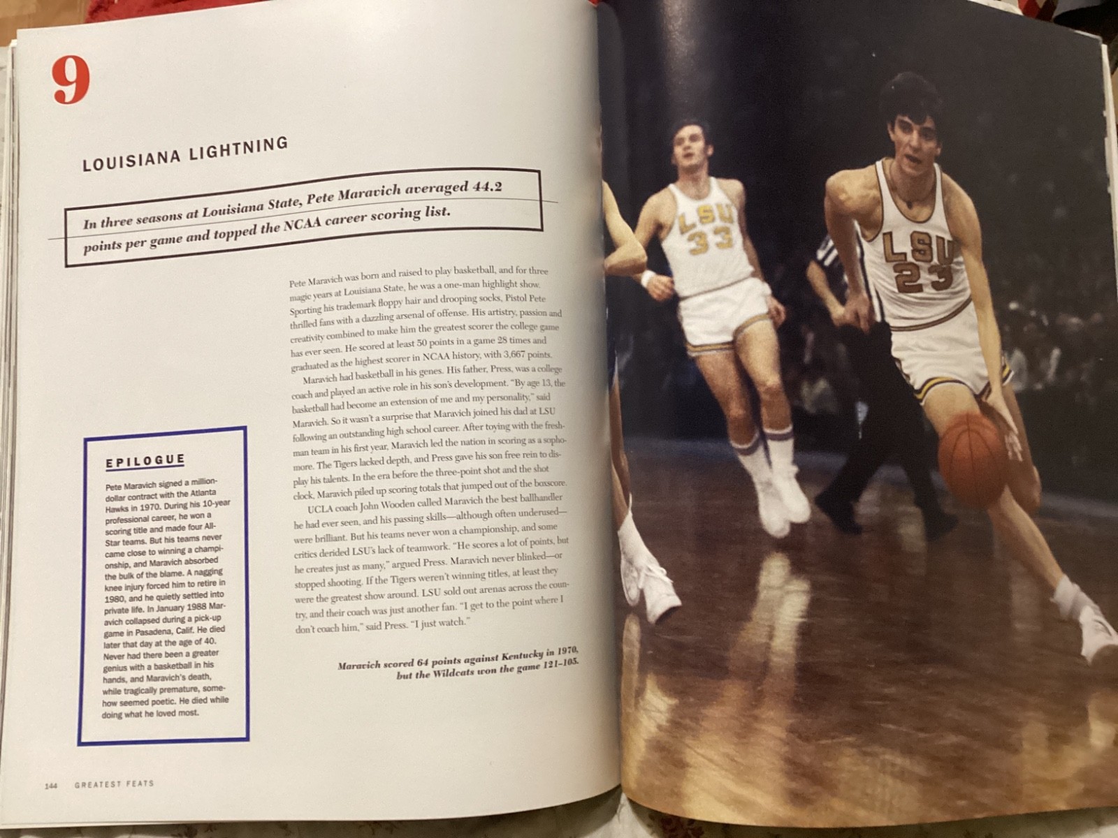 SPORTS ILLUSTRATED GREATEST FEATS,UNFORGETTABLE ACCOMPLISHMENTS,174 PAGES/NO PH