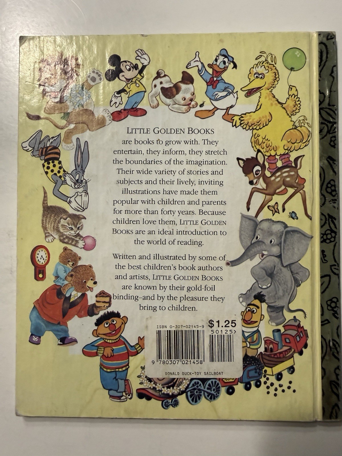 VTG 1990 Walt Disney Donald Duck’s Toy Sailboat Little Golden Book Chips Ahoy