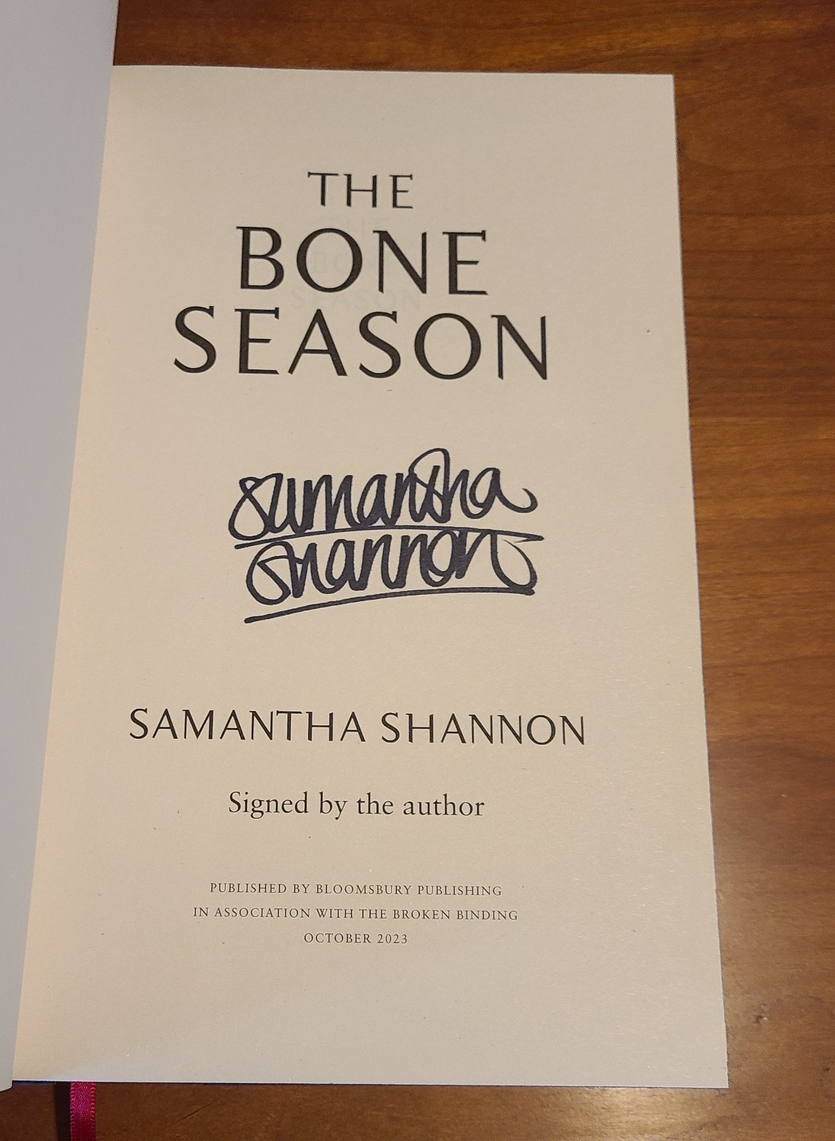 SIGNED The Bone Season 5-book Set -Samantha Shannon – The Broken Binding