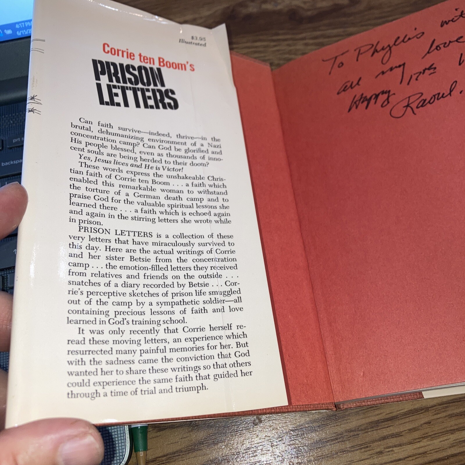 Corrie Ten Boom’s Prison Letters 1975 Revell HC DJ,History, Religion WWII