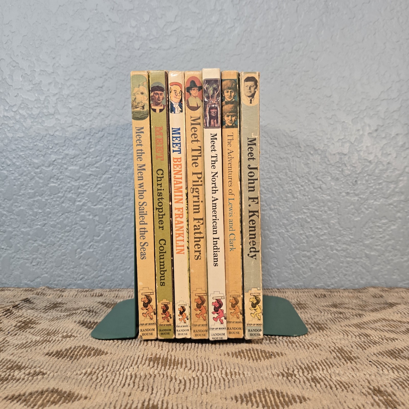 Lot of 7 Vintage 1960’s Step Up Children Educational Hardcover Books, Explorers