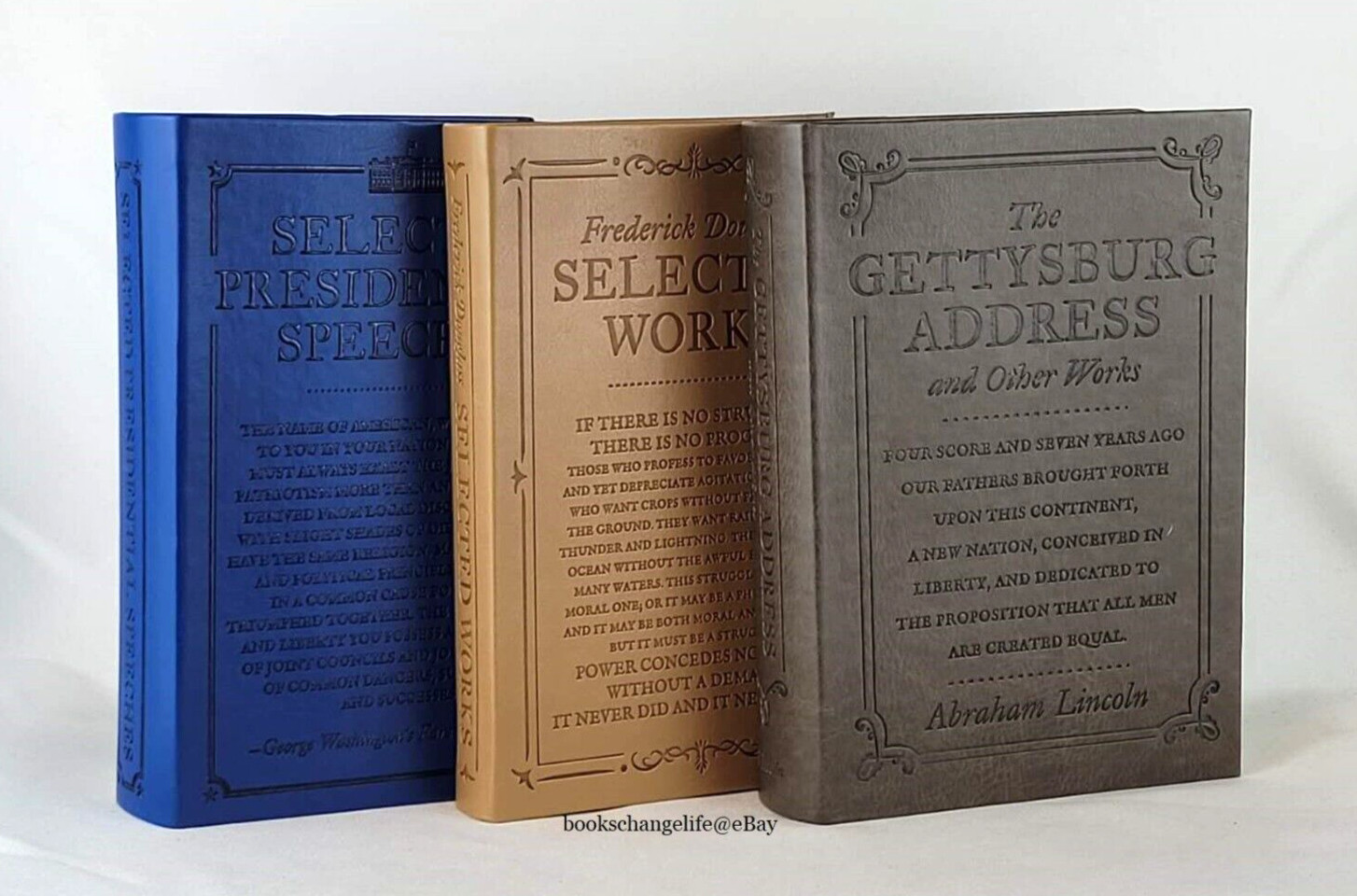 COMMON SENSE, FEDERALIST PAPERS, CONSTITUTION +3 *Set of 6 Leather Book Set NEW*
