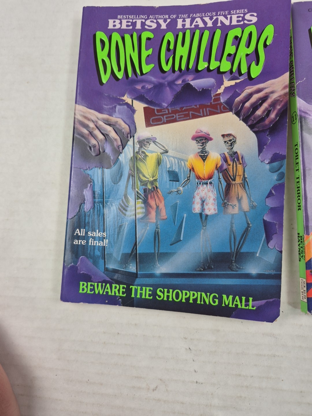 Bone Chillers Lot Betsy Haynes 1990s Vintage PB Horror #1 #11 Toilet Terror