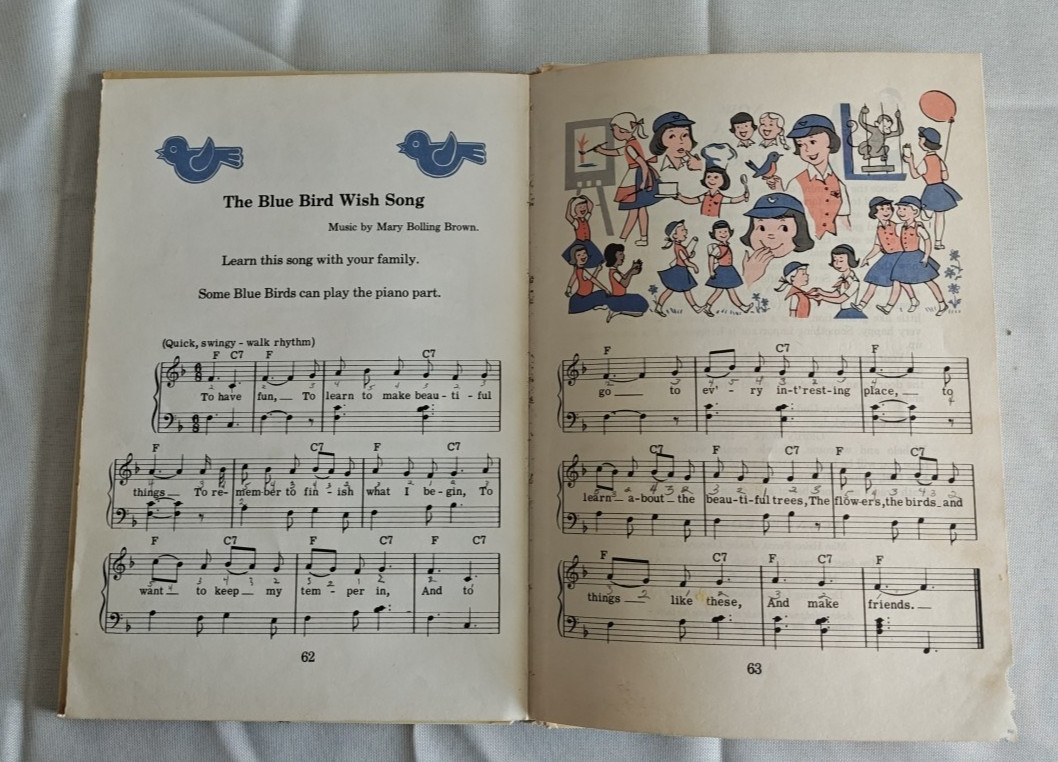 The Bluebird Wish Comes True Book 1960 Campfire Girls HC Illustrated Complete VG