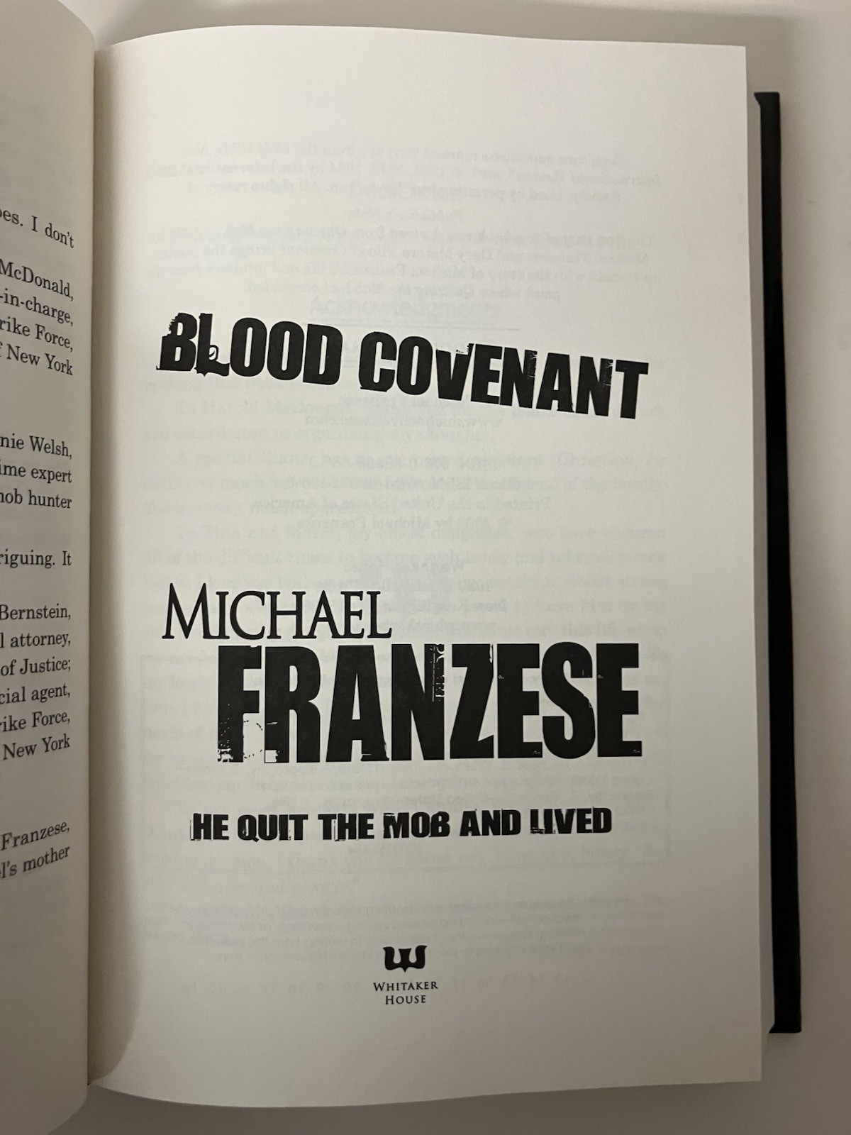 SIGNED Blood Covenant The Michael Franzese Story 2003 Hardcover EXCELLENT