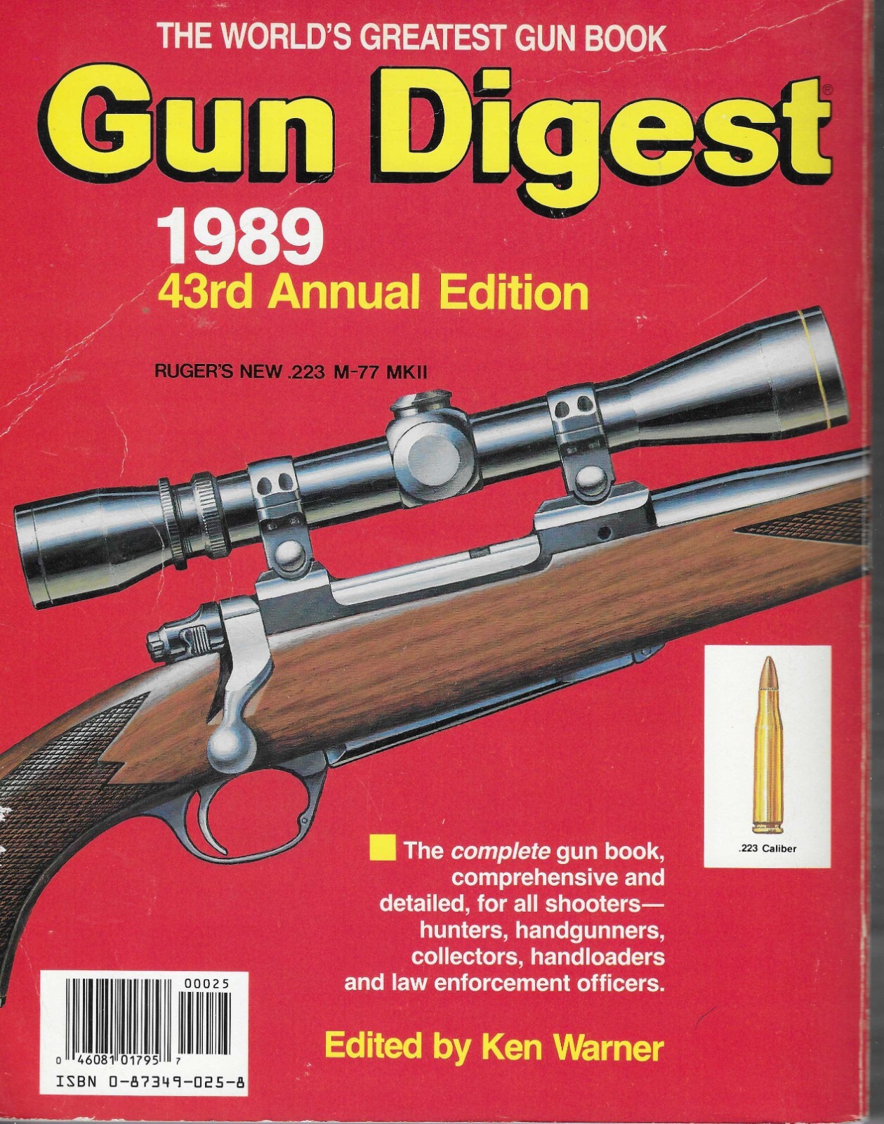 The Gun Digest 43rd Edition 1989 Collectors! 480 Pages c1