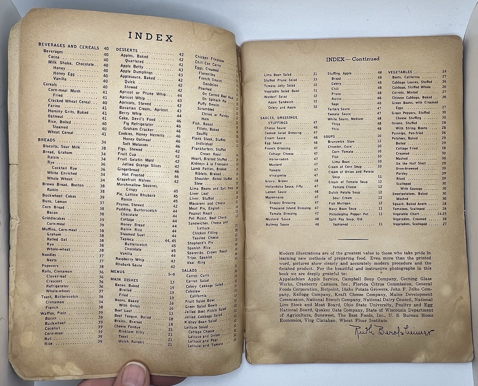 Culinary Arts Institute Cookbook 48 Pages – Ruth Berolzheimer – Copyright 1942