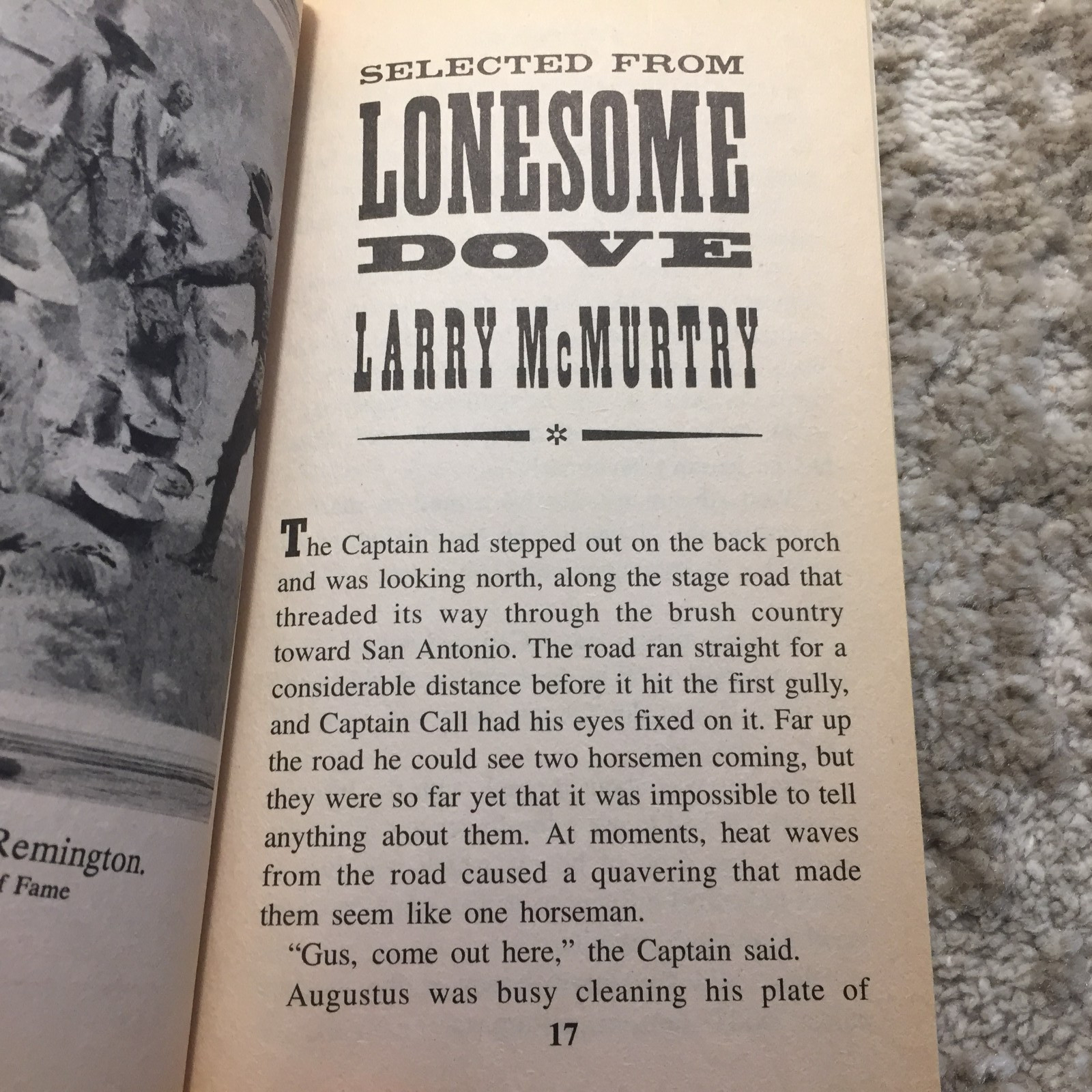 Selected From Lonesome Dove Larry McMurtry 1992 Literacy Volunteers Of New York