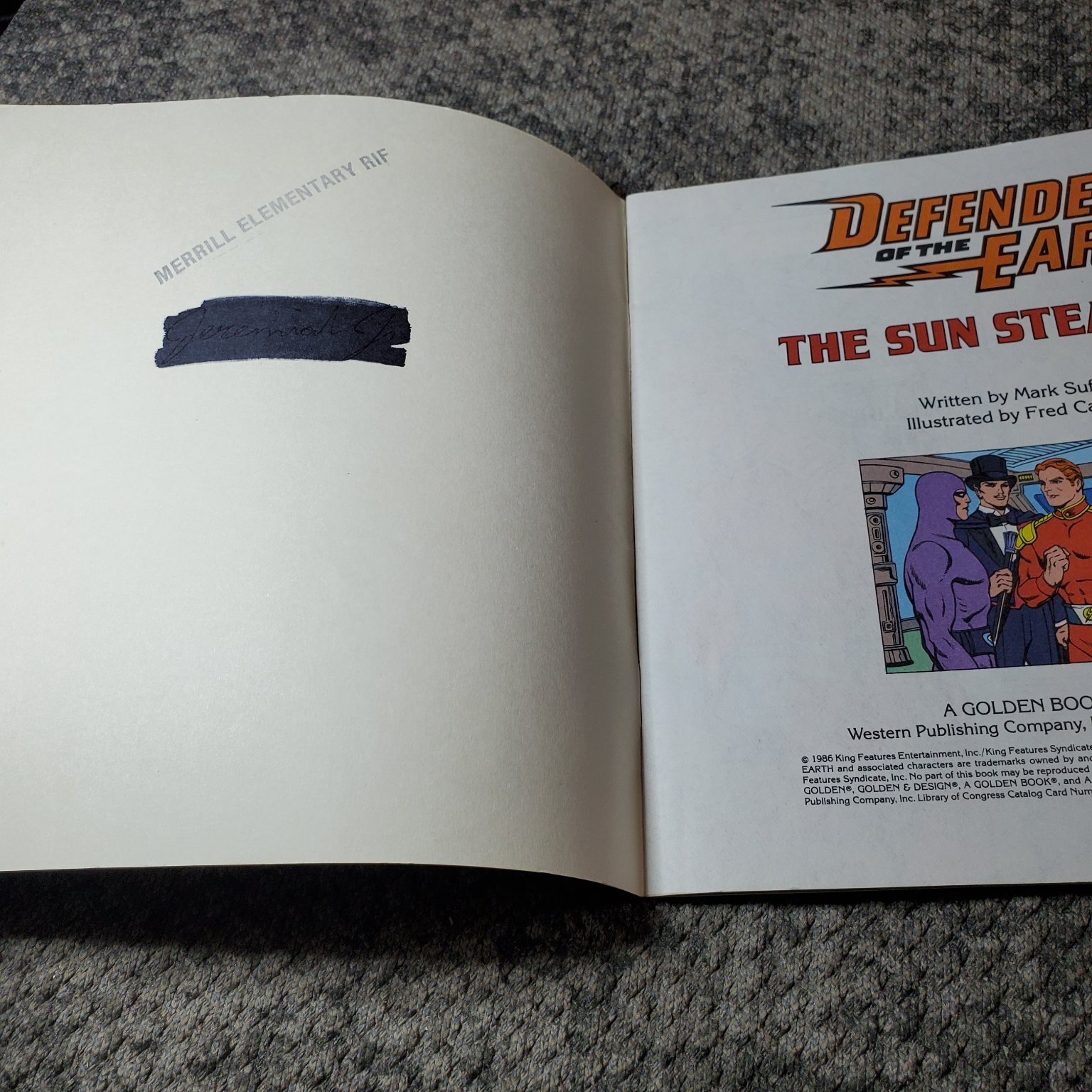 Defenders of the Earth The Sun Stealers Mark Sufrin 1986 First Ed Golden Book