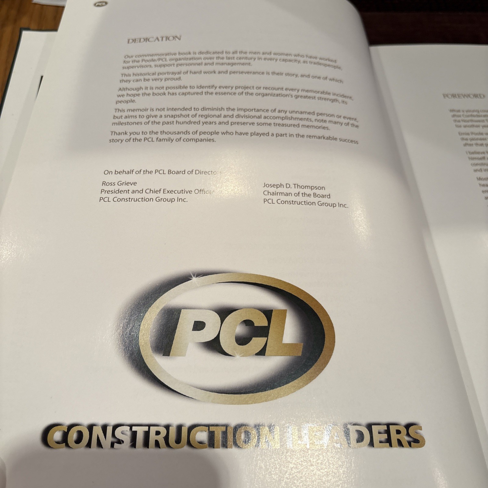 PCL Story : Our First 100 Years: PCL Construction Leaders Book~276 Pages~NEW!