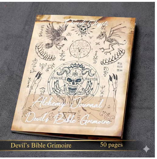 77 Pages Witchcraft Grimoire Pages Book of Shadows Kit with Moon Phases
