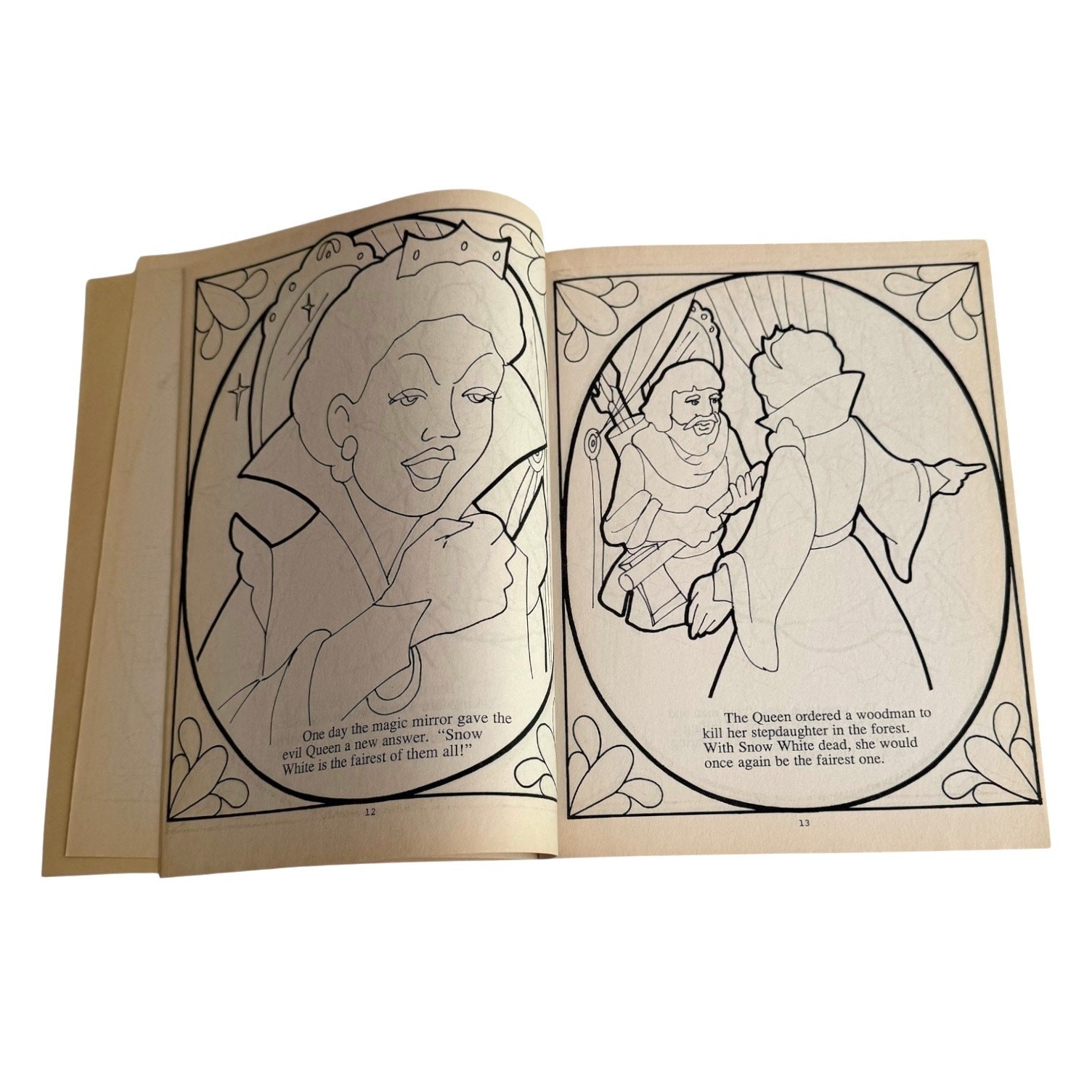 Snow White Coloring Book Princess 90s Vintage Color Me Fairy Tales 10.5” Usa