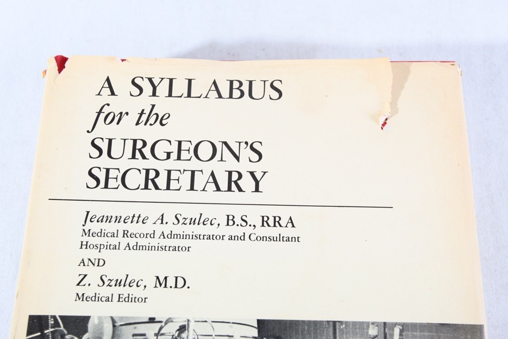 A Syllabus for the Surgeon’s Secretary by Jeannette Szulec, 1970 (1974), SIGNED