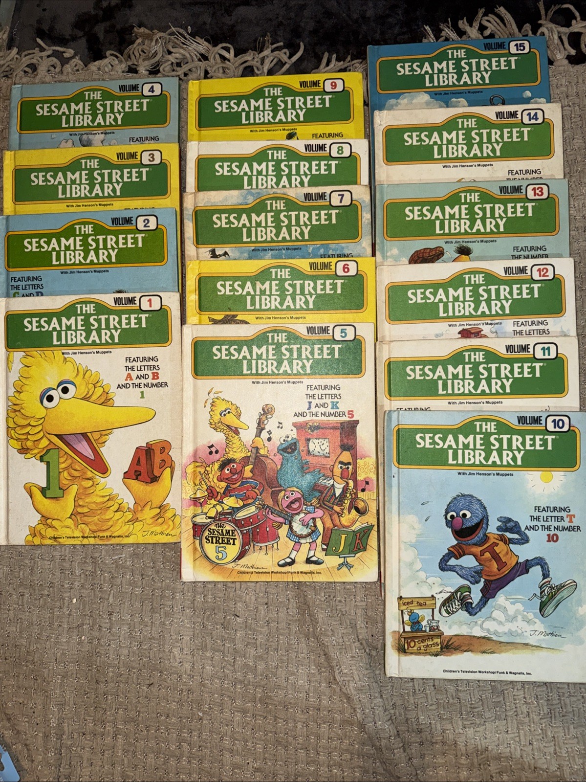 The Sesame Street Library 1 – 15 Complete Set Hardcover Children Books Vintage