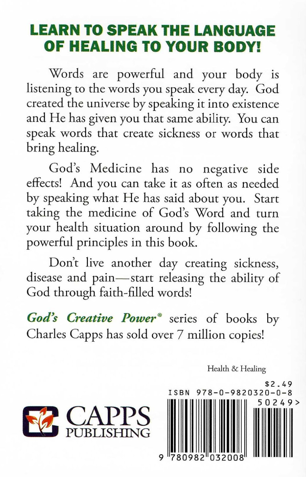 God’s Creative Power for Healing (1 Copy) by Charles Capps