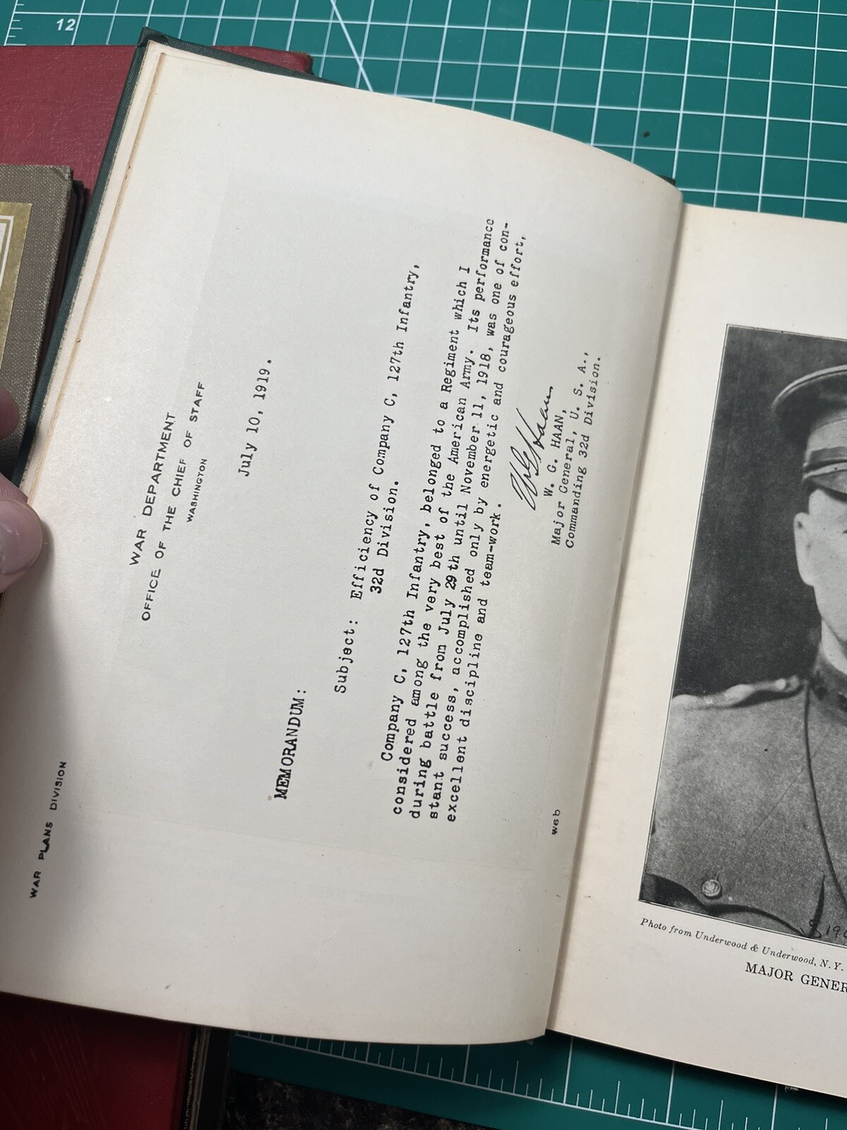 WW1 127th Infantry Company C In with World War Unit History