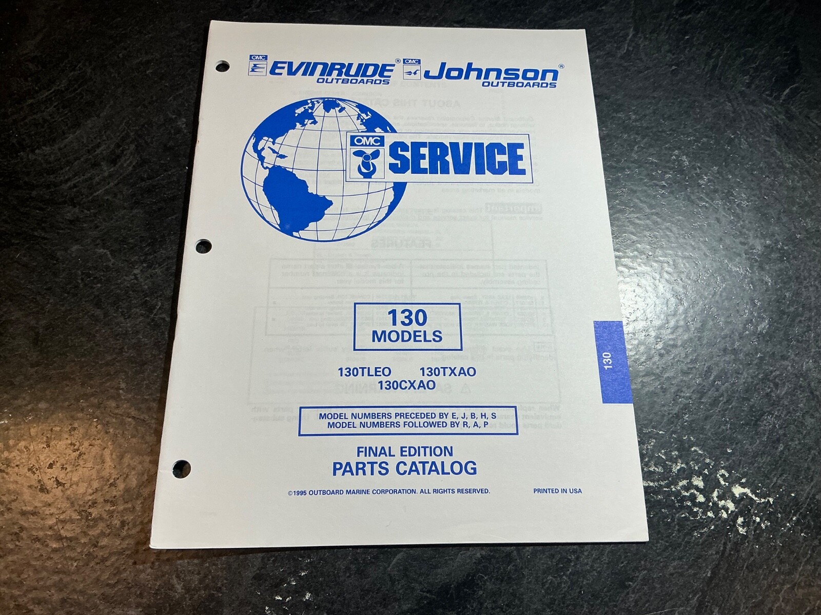 1995 Johnson & Evinrude 130 HP Models Outboard Parts Catalog V4 2 Stroke