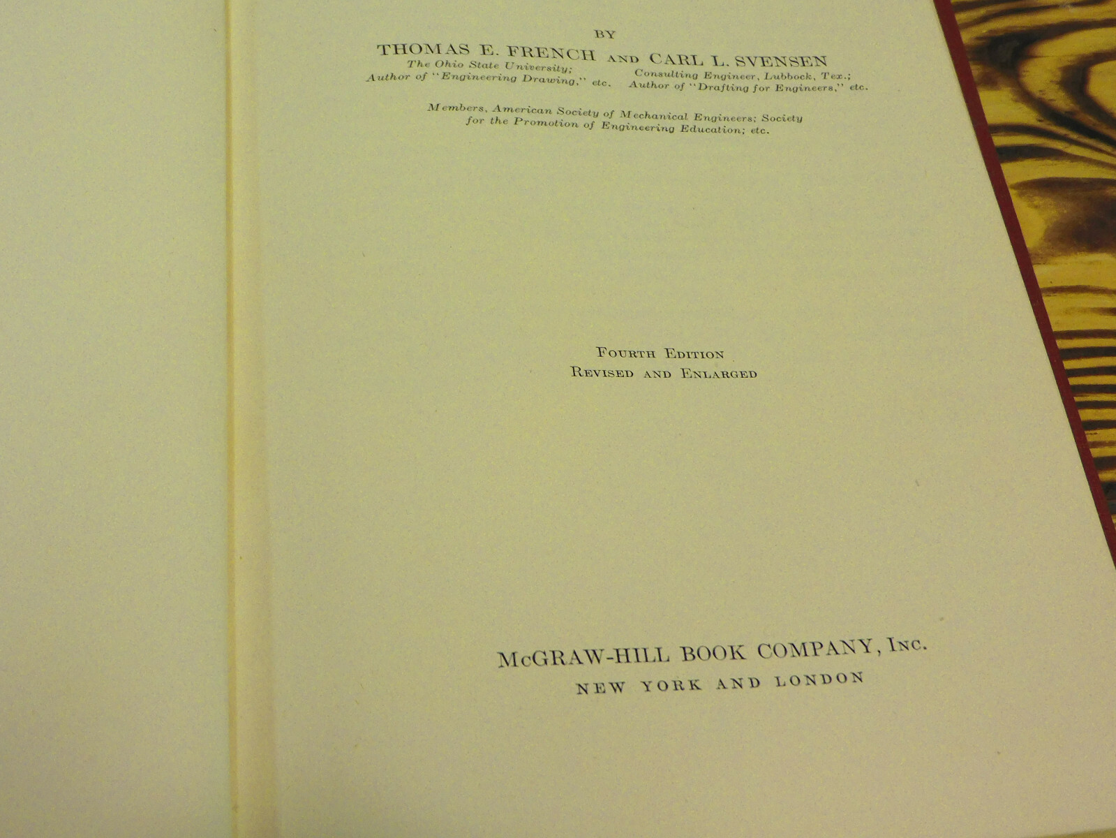 Mechanical Drawing By French And Svensen 1940 Hardcover Engineering