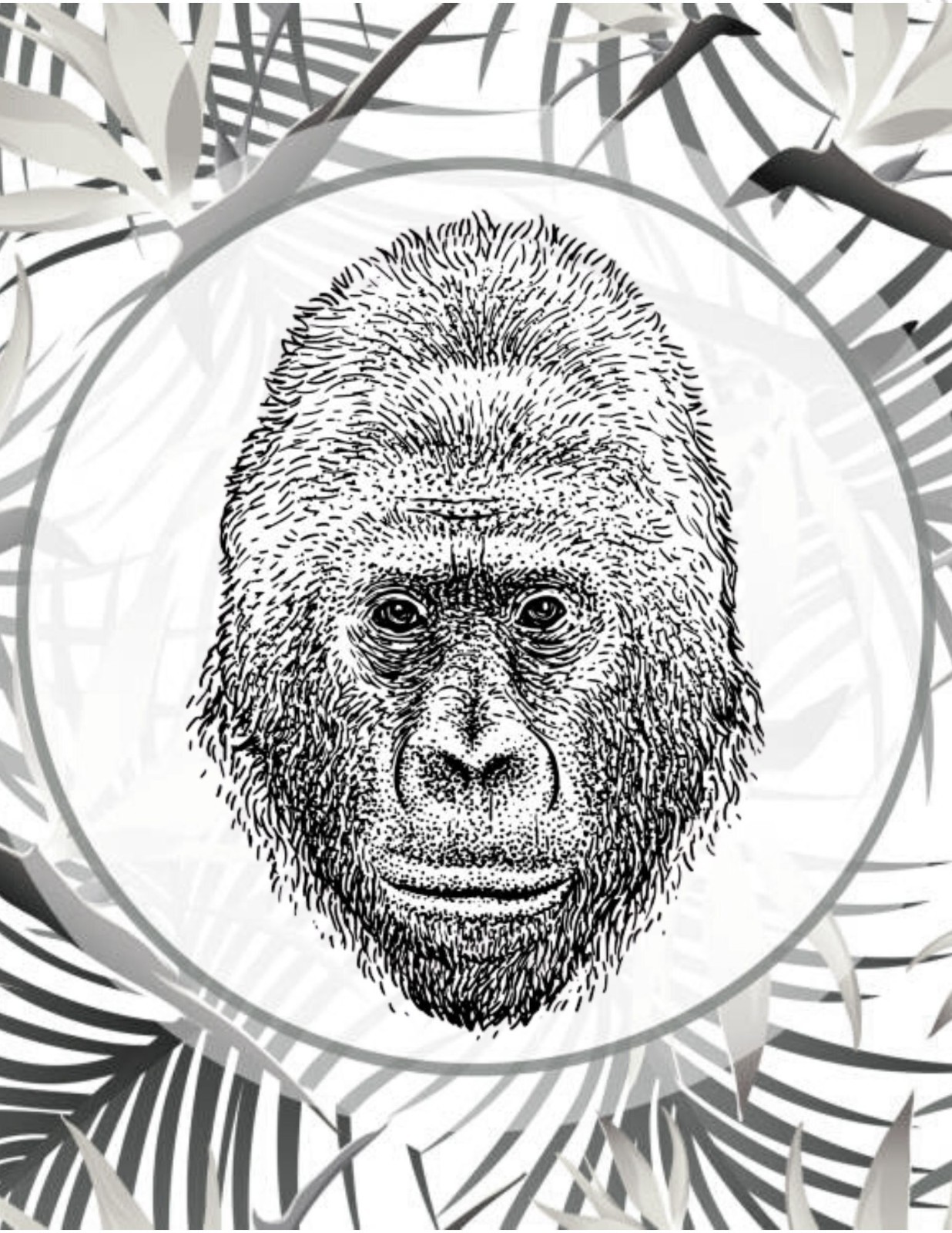Save the primates Coloring book for Adults Teens 108 Pages 8.5 x 11 for All Ages