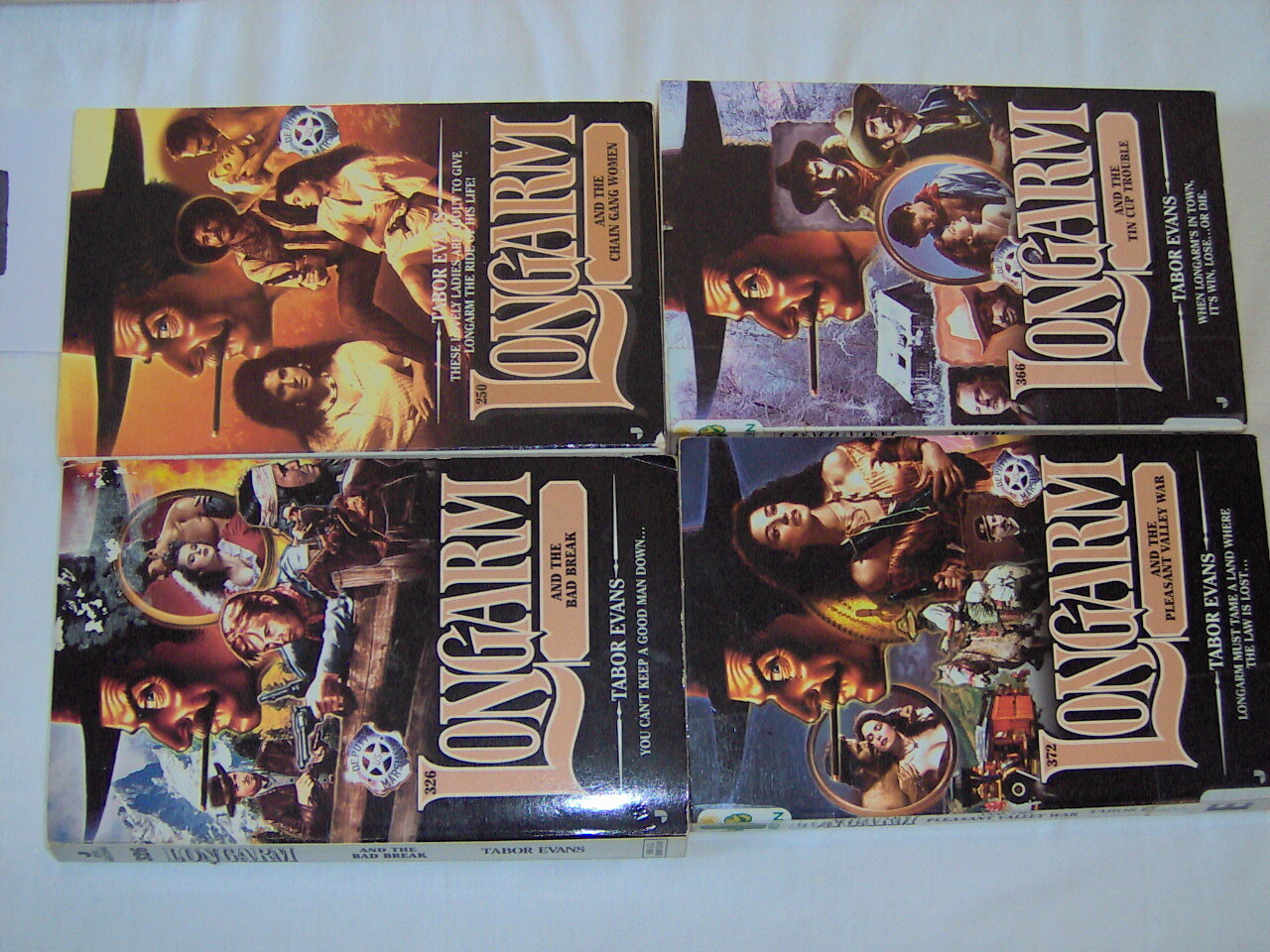 LONGARM Tabor Evans 8 ALL ACTION ADVENTURE WESTERN PAPERBACK BOOKS Lot H