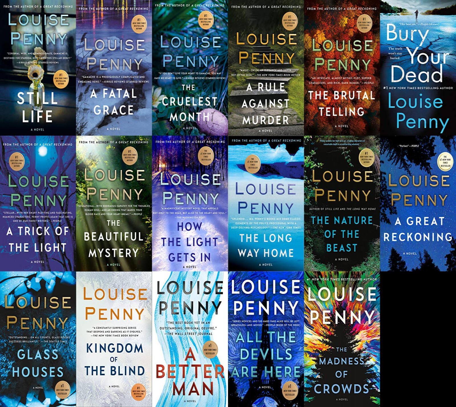 Complete Set Series Lot of 18 Chief Inspector Armand Gamache by Louise Penny