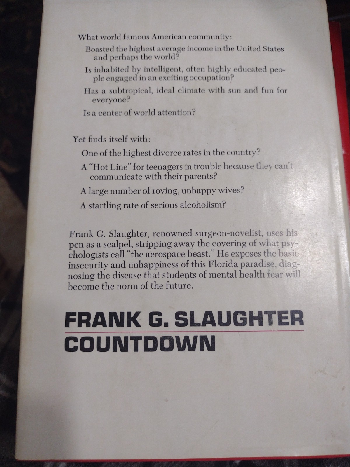 Pair Of Frank G. Slaughter Novels. HC. 1970-1971. Countdown &Code Five.