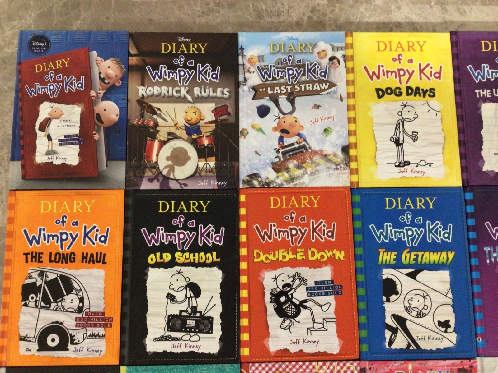 Complete Set Of 24 Diary Of A Wimpy Kid 1-20 & 4 Extra HC Jeff Kinney Books
