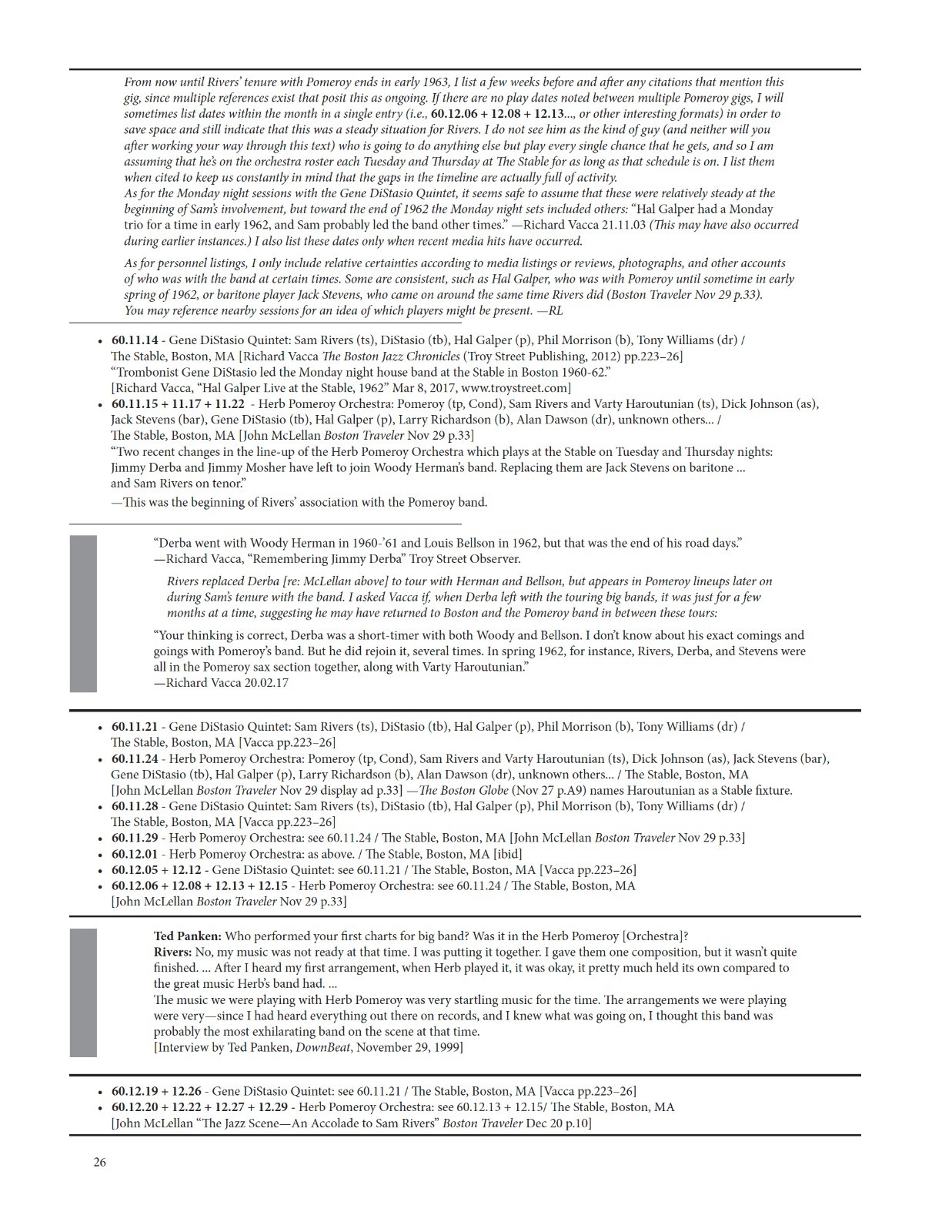 Sam Rivers Sessionography / 768pp., 500+ illustrations / „Astonishing“ —NYTimes