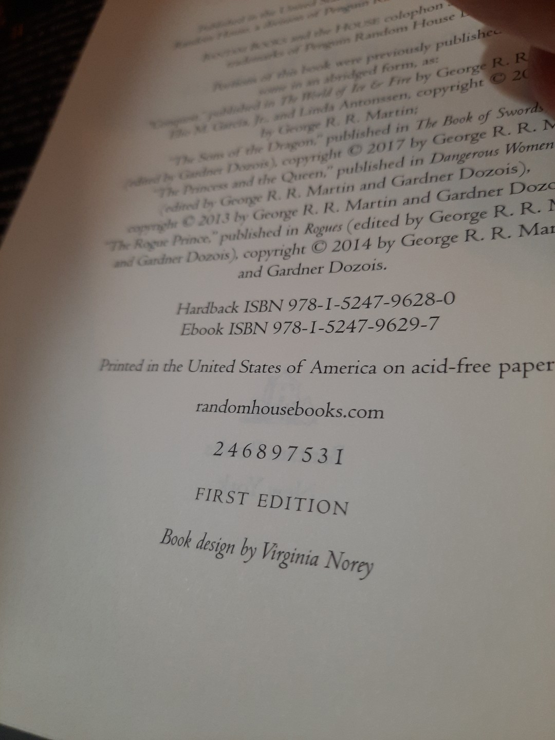 George R.R.Martin Fire & Blood First Ed.Hcdj