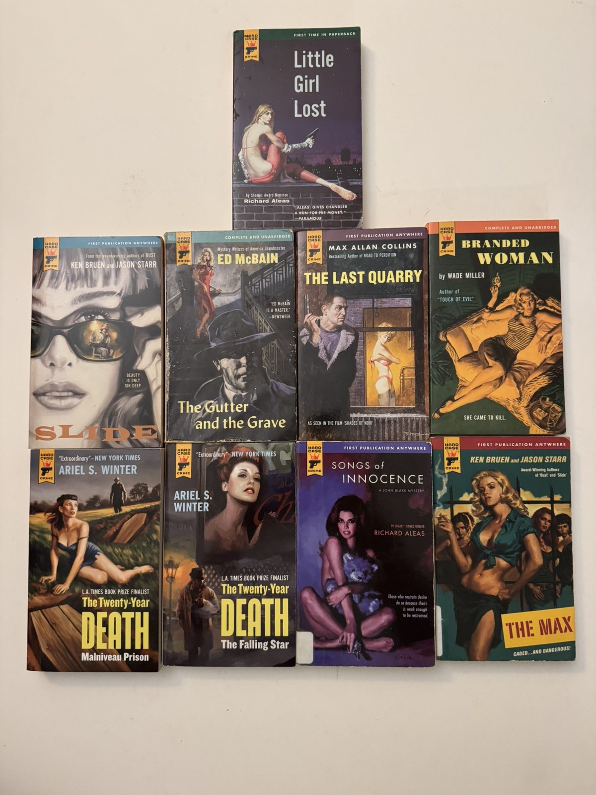 lot of 9 HARD CASE CRIME Books Ed McBain, Max Collins Winters wade