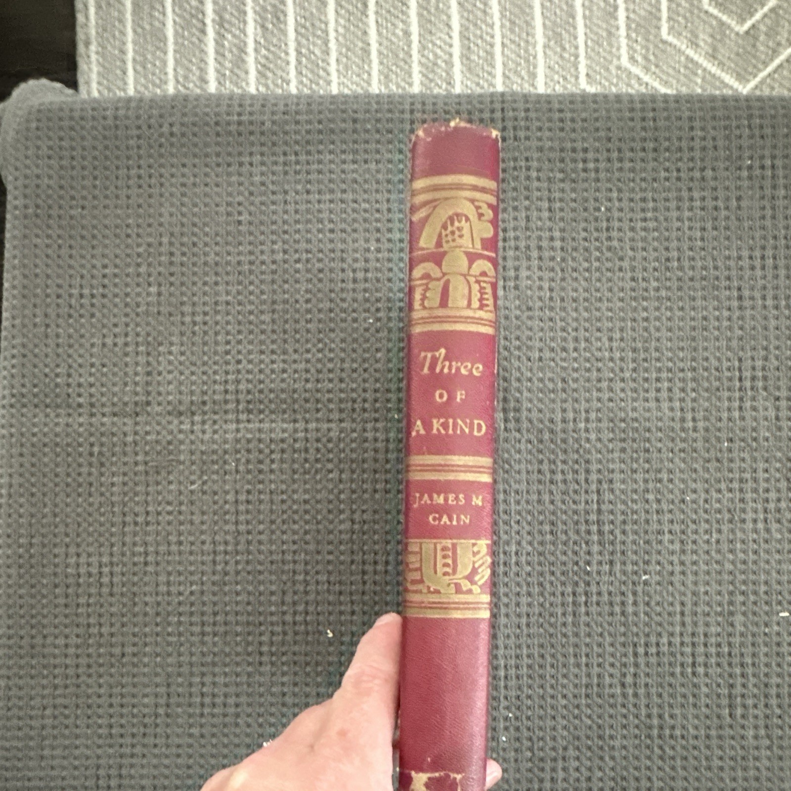 Three of a Kind by James M. Cain HC, Alfred A. Knopf, 1945, Leather Bound
