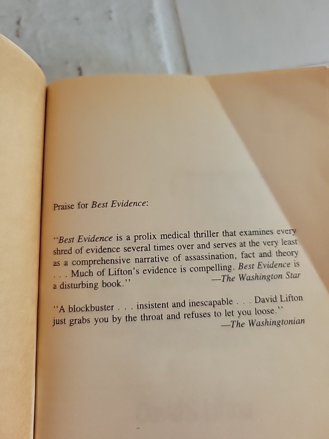 Best Evidence: John F. Kennedy Assassination. Please Read Desc. for condition.