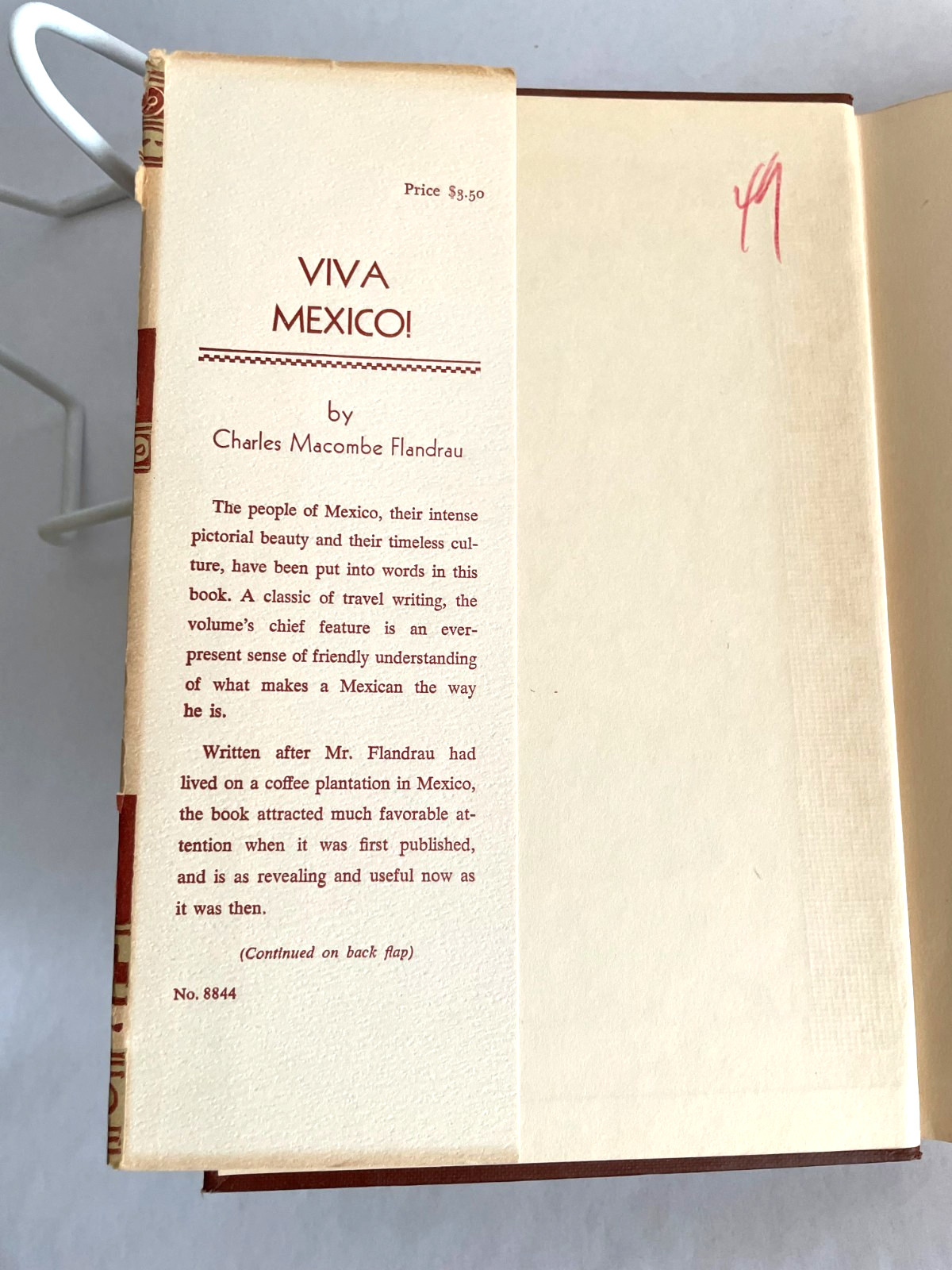 Viva Mexico! by Charles Macomb Flandrau ( HC/DJ) Vintage