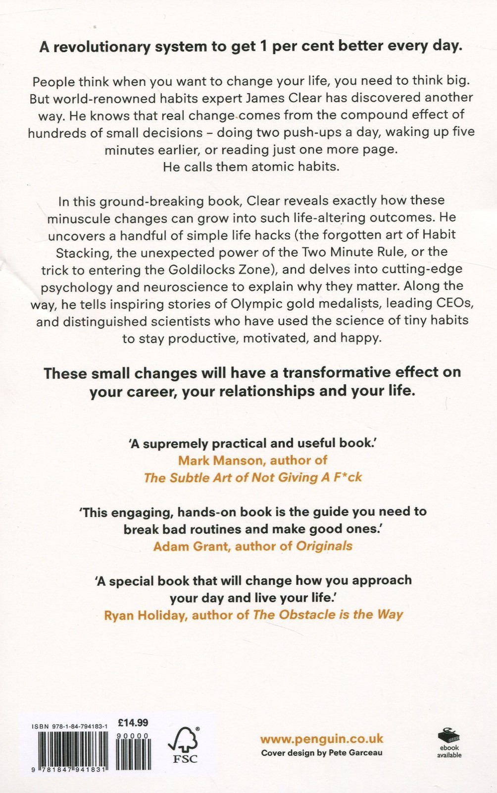 Book In English. Atomic Habits. An Easy And Proven Way To Build Good Habits And