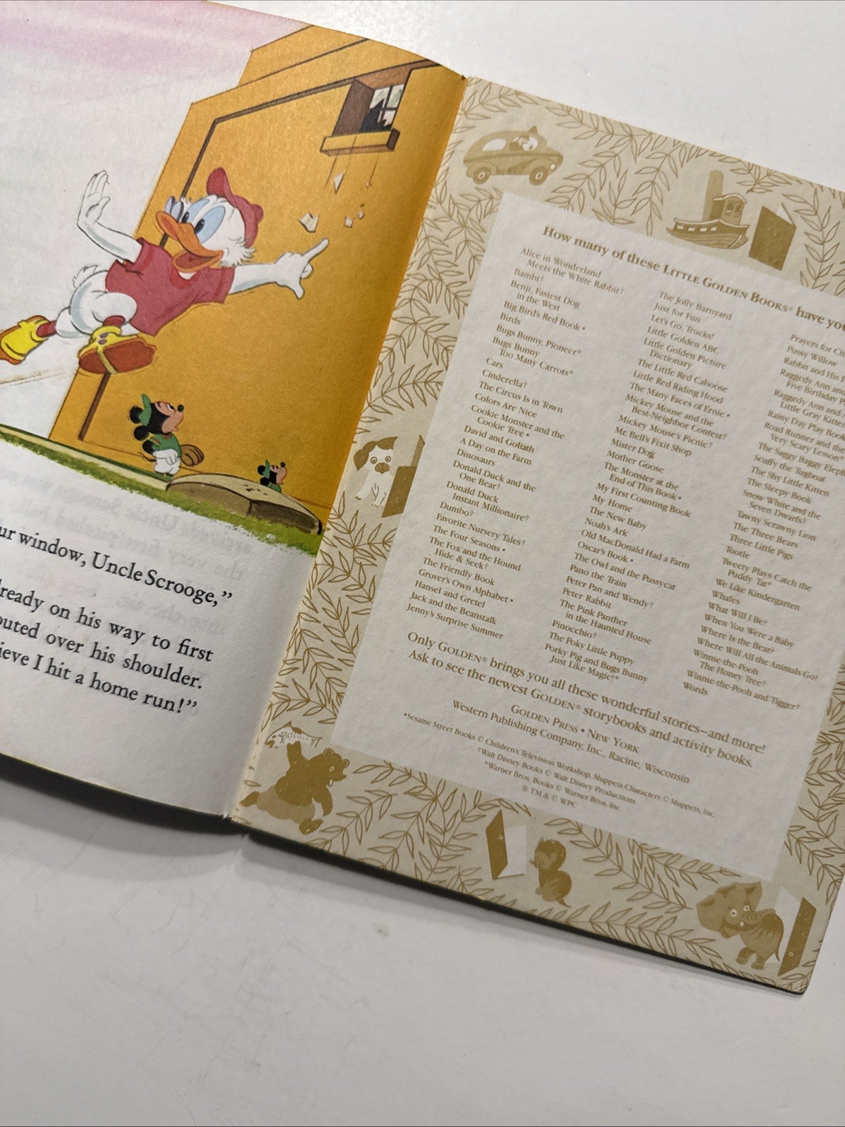 Mickey Mouse and the Great Lot Plot Little Golden Book Disney 1974 VTG