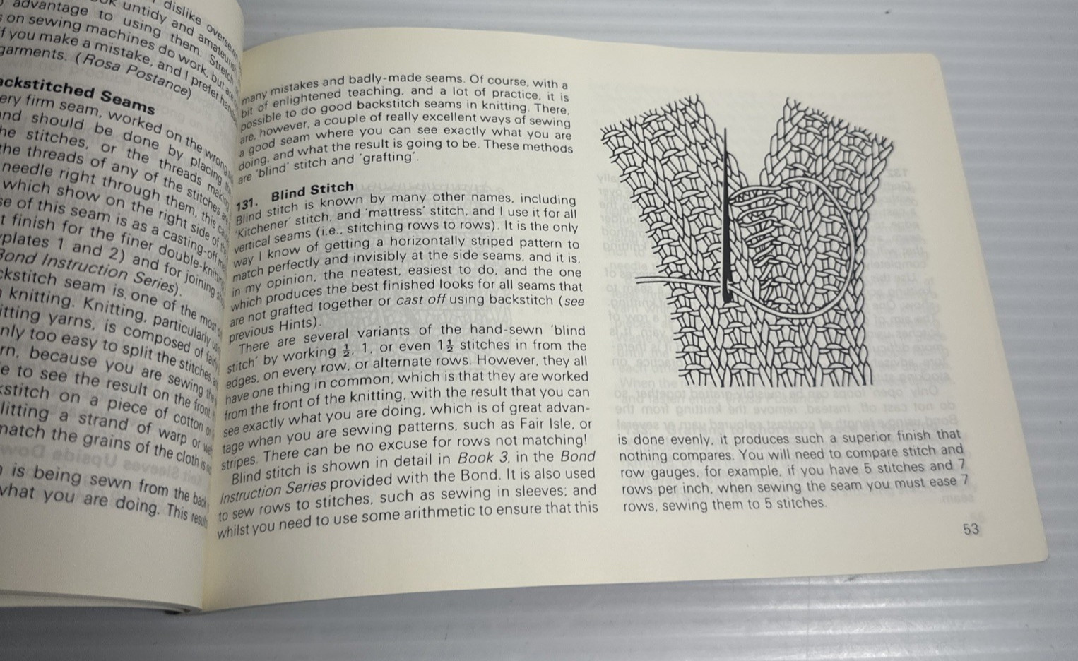 301 Knitting Hints & Tips Rosemary Worth Bond Knitting Systems 1987 pb Stitching