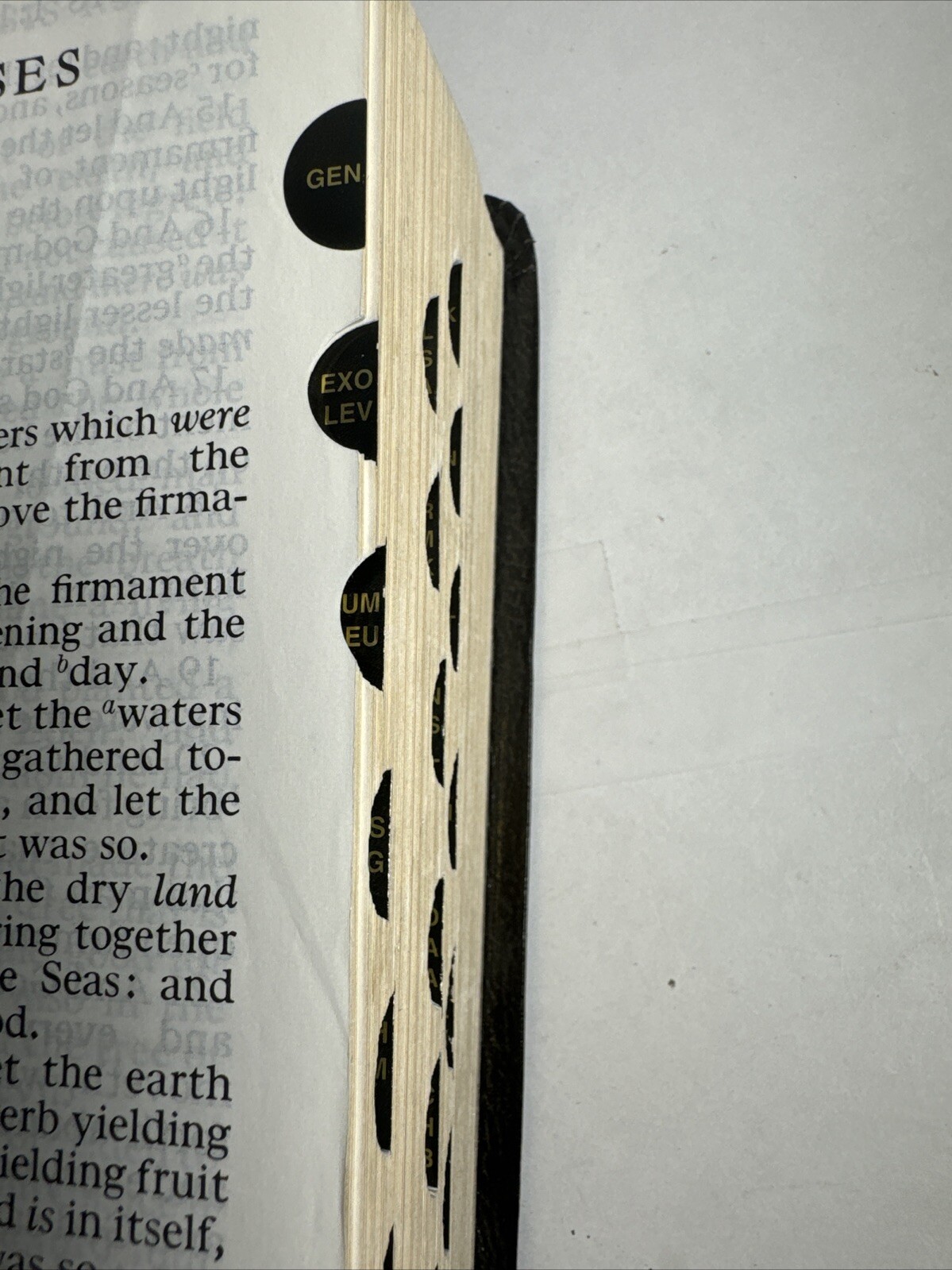 Holy Bible King James Version cross section reference as shown