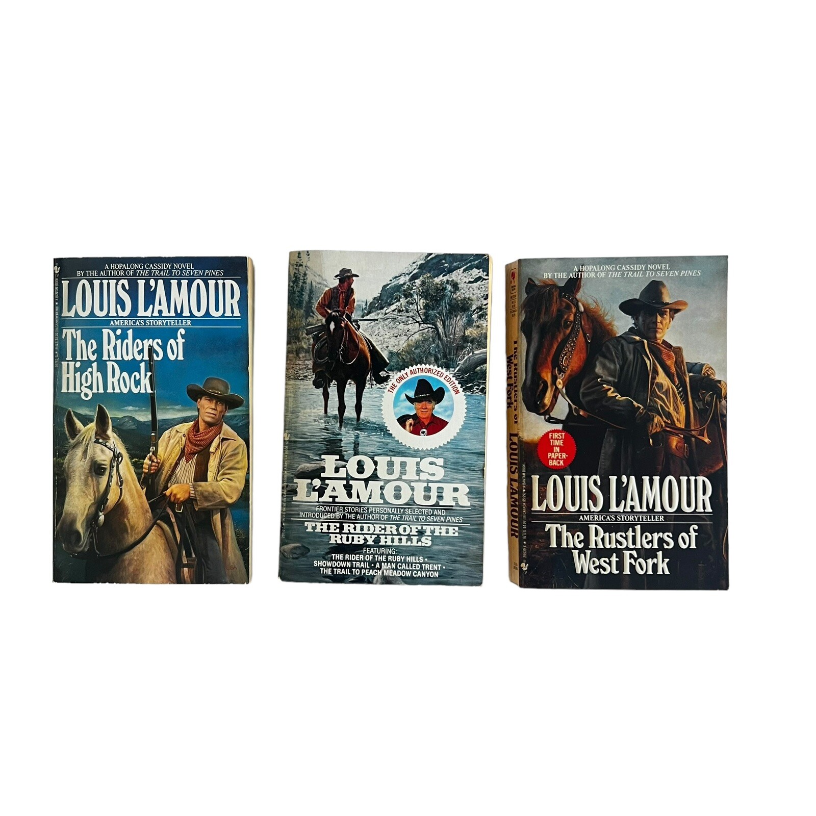 Set of 55 Louis Lamour Paperback Mixed Titles, Various Conditions, All Readable