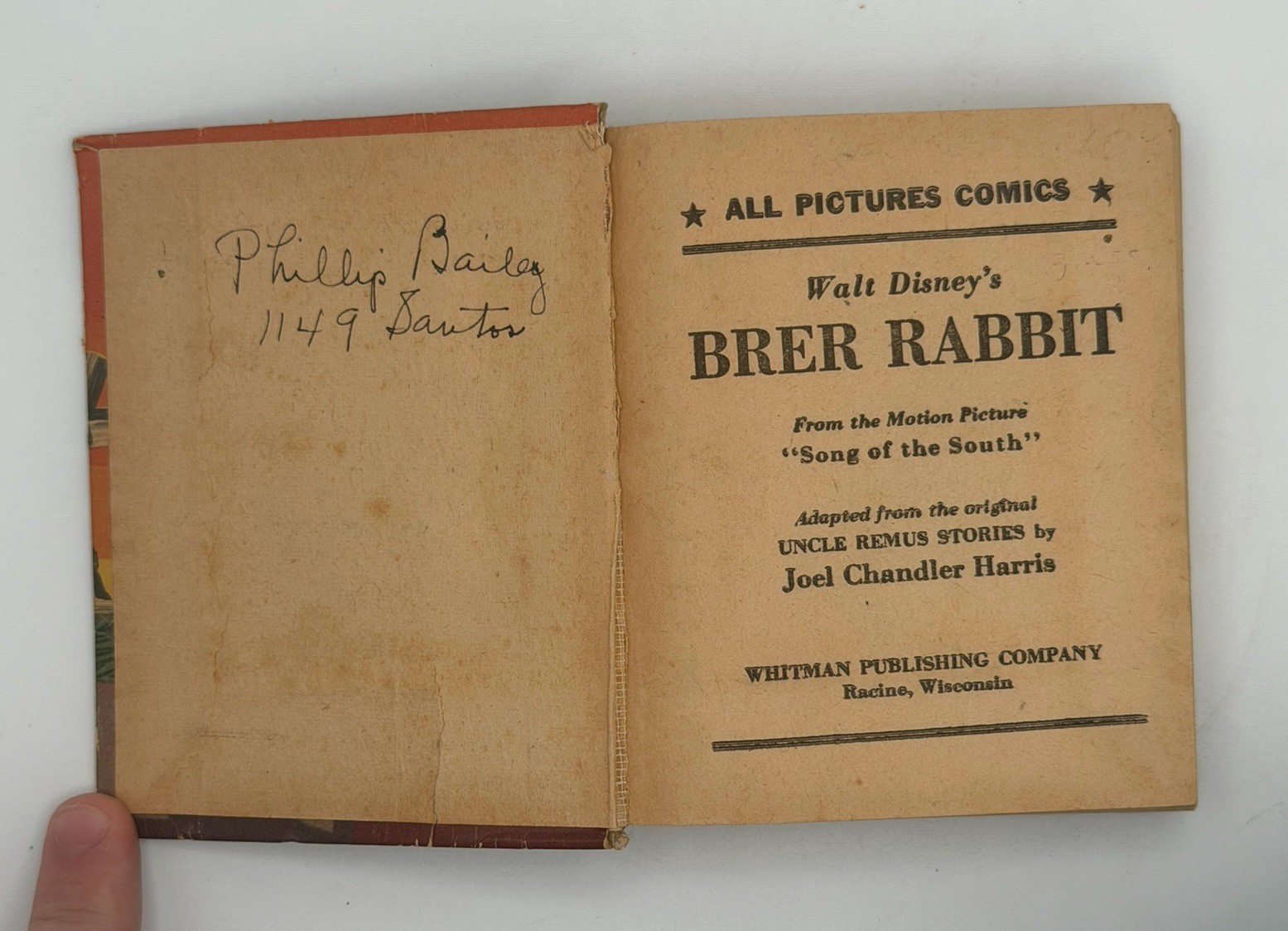 Big Better Little Book Walt Disney’s Brer Rabbit Whitman Publishing Comic 1947