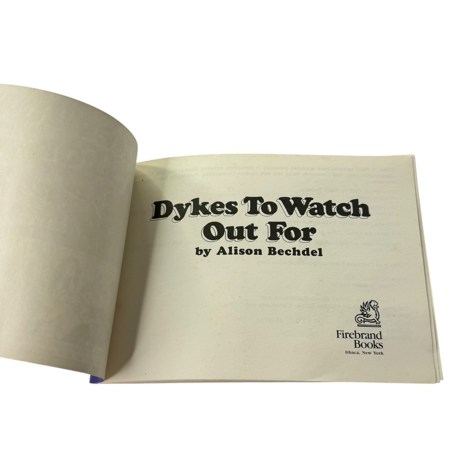 Dykes to Watch Out For by Alison Bechdel-First Printing-1986