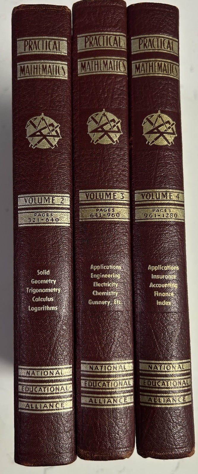 Practical Mathematics 1945 National Educational Alliance Kimball Books VOL 2-4