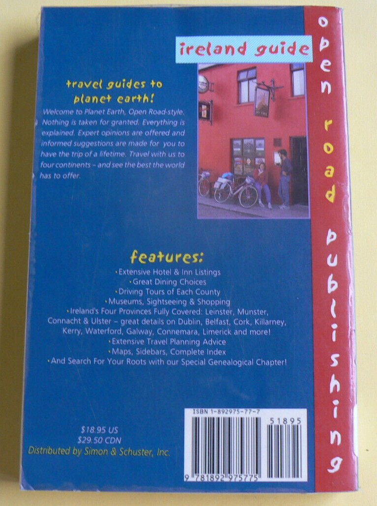 Open Road Tourist Guide 2003, IRELAND GUIDE 4th Ed. 480-pages