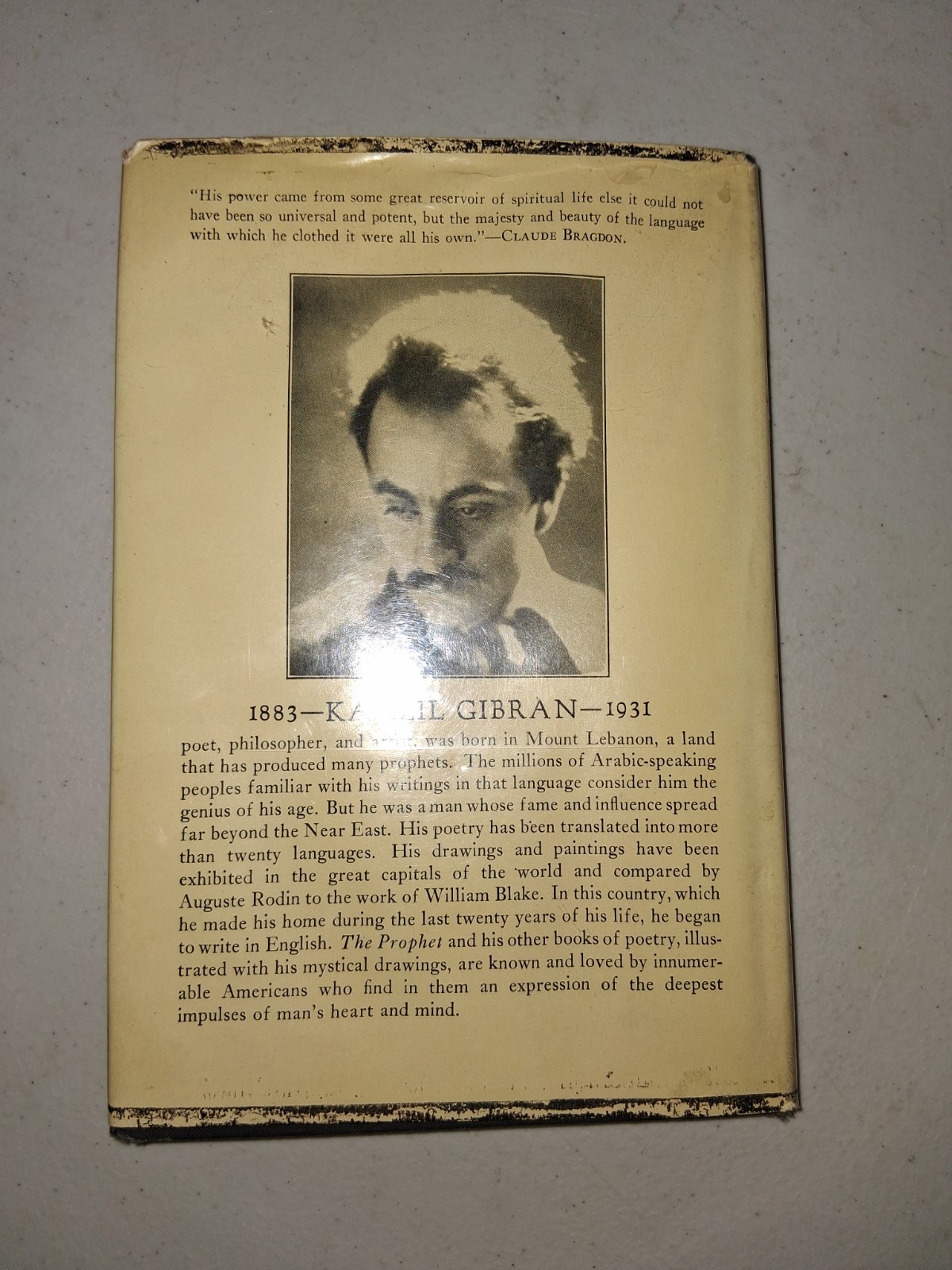 The Madman His Parables and Poems by Kahlil Gibran (1947 Hardcover) 10th Print