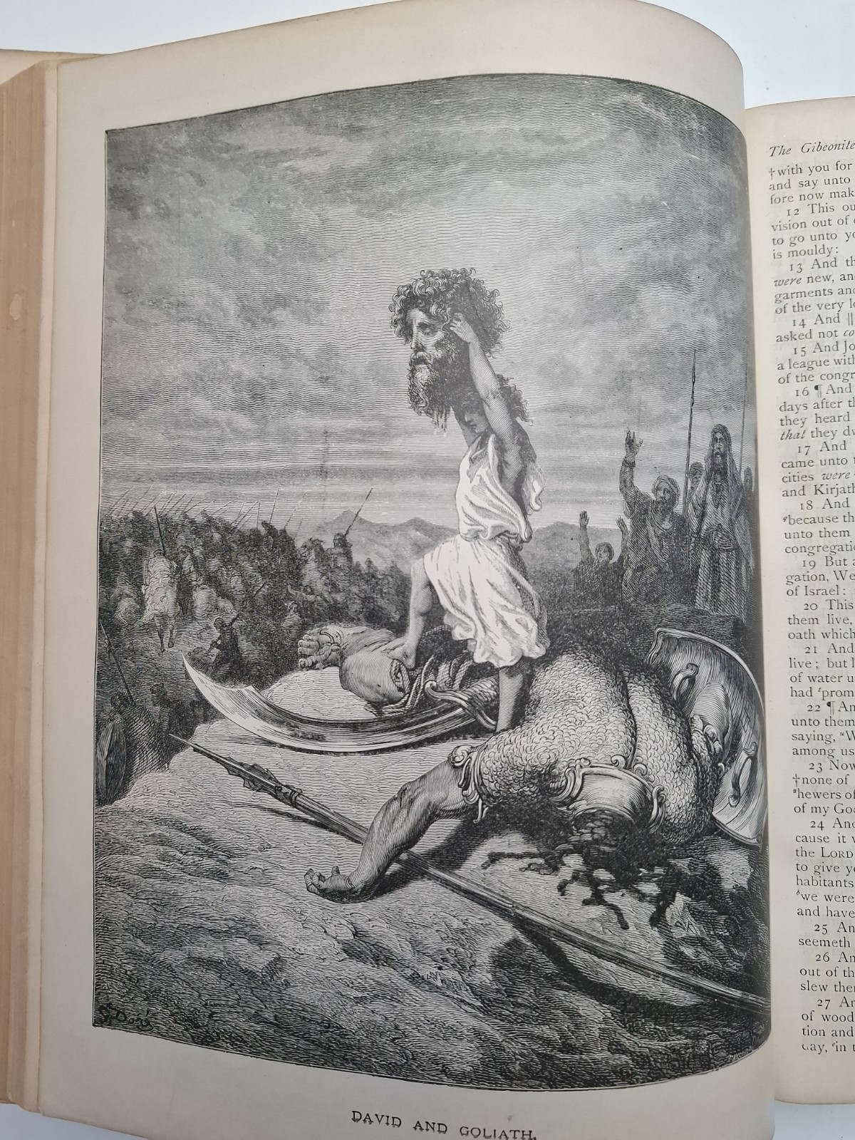 Antique 1873 Complete Domestic Bible Illus. Leather Apocrypha Maps Travels
