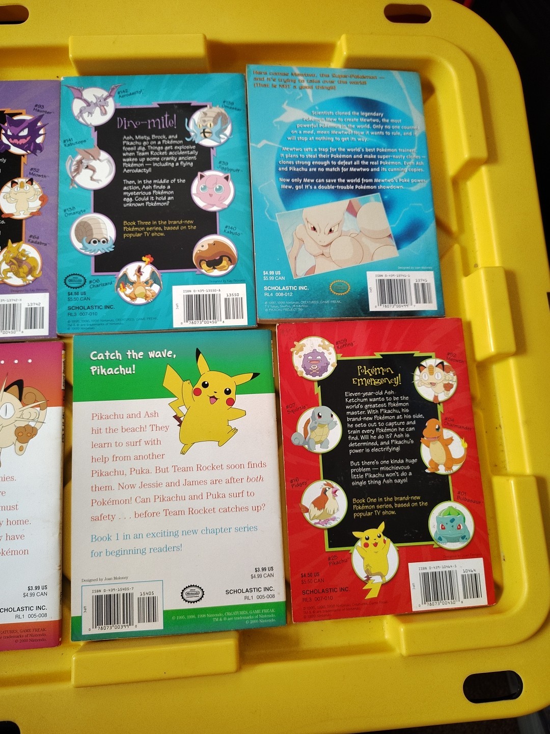 Pokemon Lot Of 6 Children’s Chapter Books Vintage 2 VHS Pokemon VHS