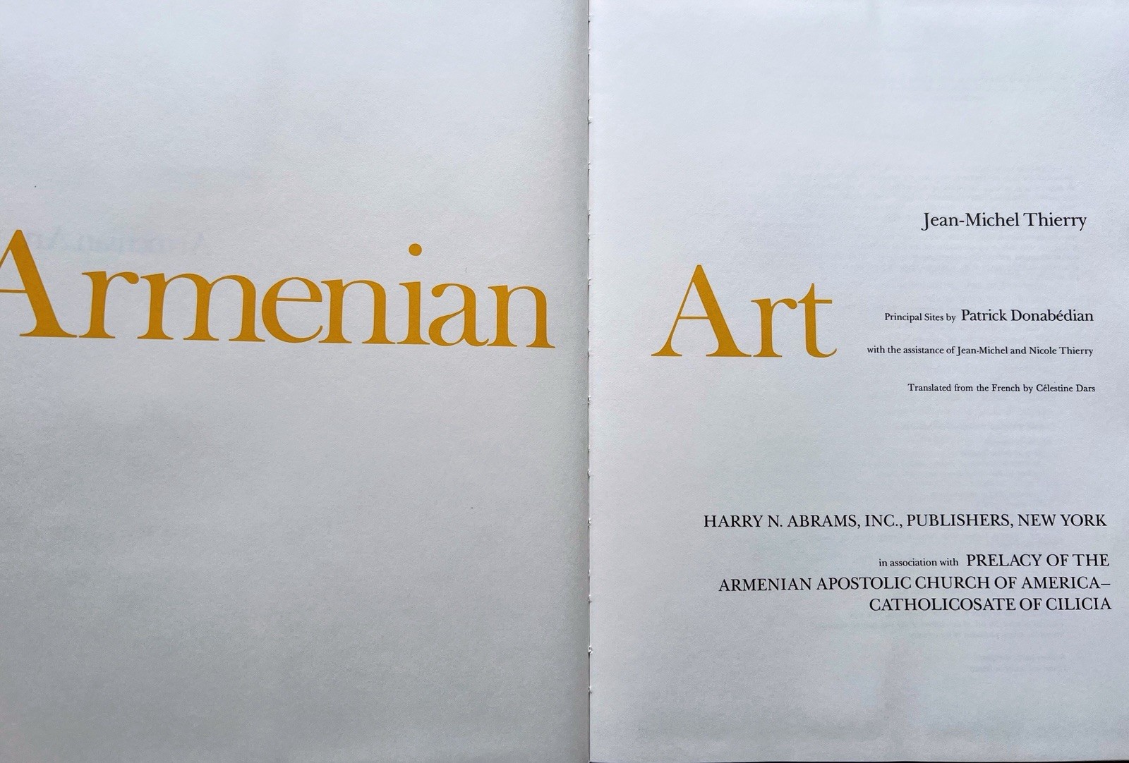 ARMENIAN ART BY JEAN-MICHEL THIERRY/ARMENIA/959 PICS/HARDCOVER/1989/NEW