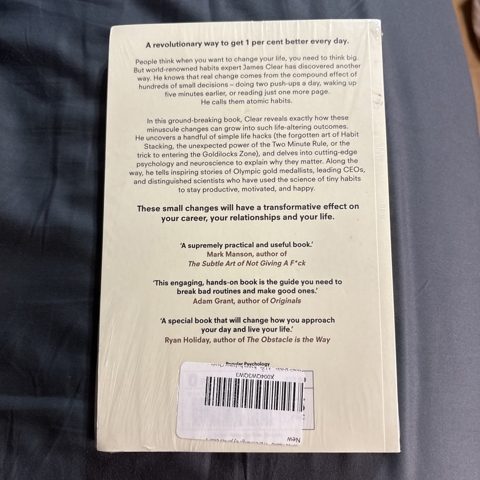 Atomic Habits James Clear Build Good Habits & Break Bad Ones Paperback Sealed