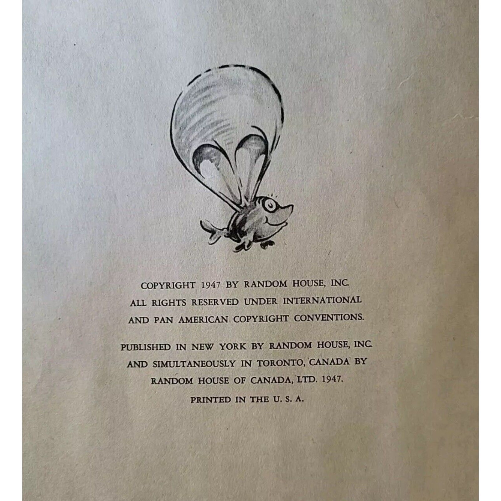 Mcelligot’s Pool By Dr. Seuss 1947 1st Edition / 1st Issue w/ $2.50 DJ – $375.00